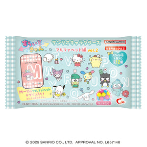 BANDAI  Heart Sanrio Alphabet Edition Slide Can With Ramune Candy 6g