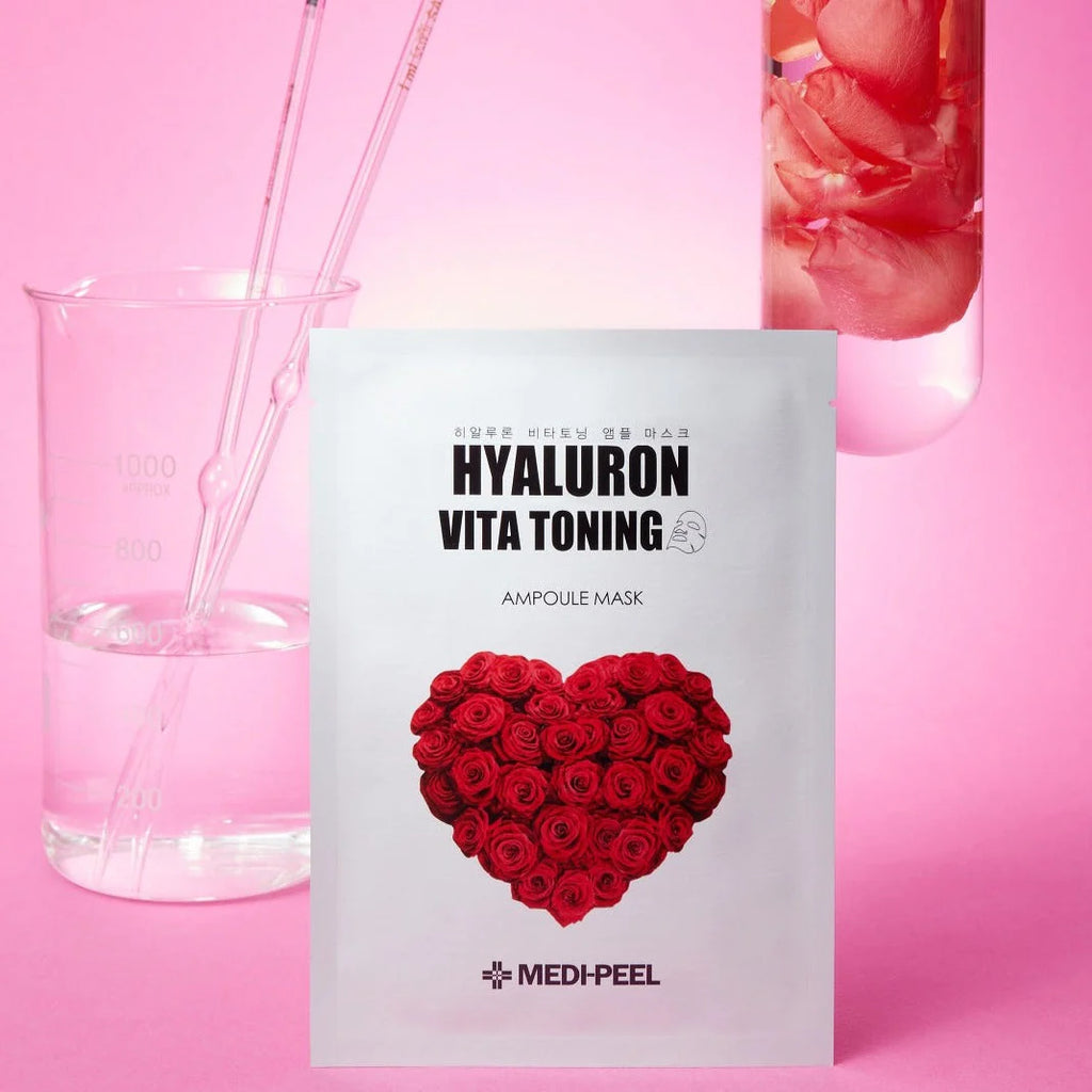 MEDI-PEEL Hyaluron Vita Toning Ampoule Mask 10pcs
