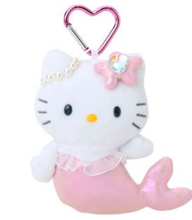 SANRIO Hello Kitty Fantasy Collection Mermaid Pink Plush Keychain 1pc