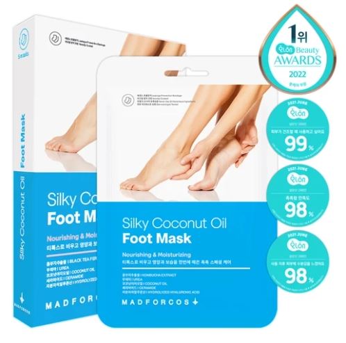MADFORCOS Silky Coconut Oil Foot Mask 5 pairs/ 1 pair