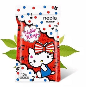 NEPIA Hello Kitty Wet Wipes Mini Packs 10 Sheets