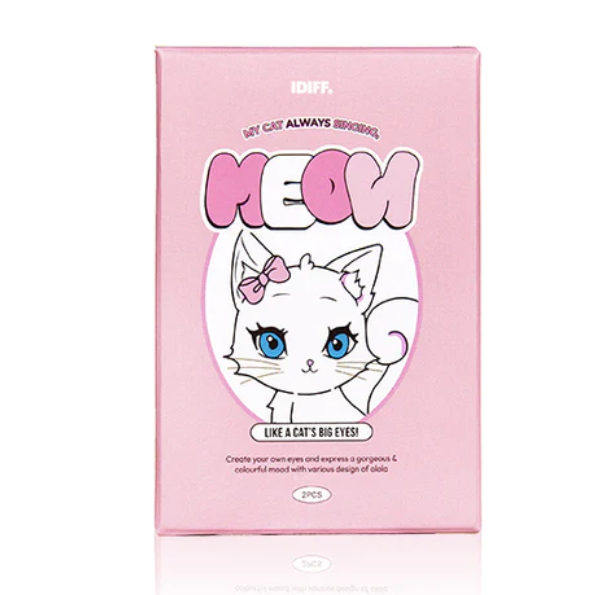 OLOLA IDIFF 1 Month Contact Lenses #Meow Angora Pink 2pcs