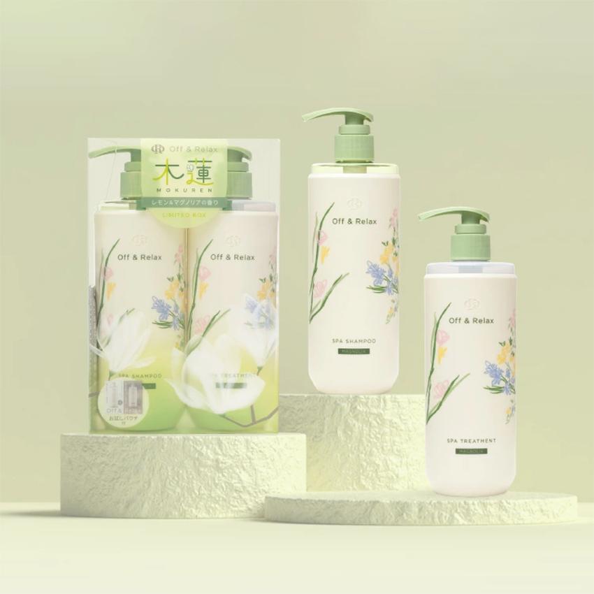 OFF & RELAX Spring Limited "Spring Garden" Shampoo & Conditioner Set 460ml + 460ml
