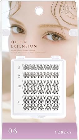 D-UP Quick Extension False Eyelashes #04 A Type Brown 120Pcs