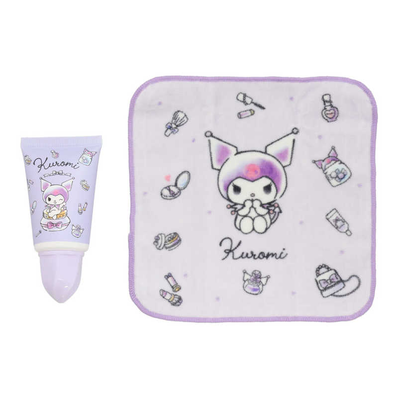 SHOBIDO Sanrio co-branded Hand Cream & Hand Towel Set #Kuromi