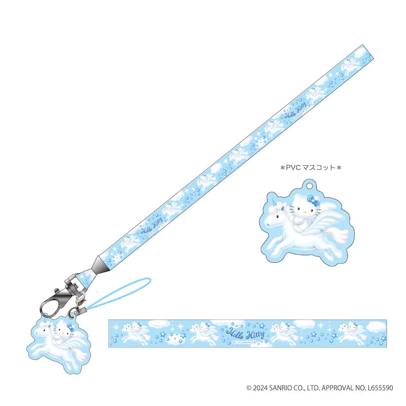 SANRIO Hello Kitty Neck Strap Kitty Mermaid Blue 1PC