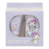 SHOBIDO Sanrio co-branded Hand Cream & Hand Towel Set #Kuromi