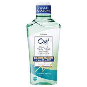 SUNSTAR Ora2 Me Breath and Stain Clear Mouthwash  Floral White Tea 460ml