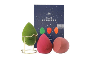 AMORTALS AMORTALS Starry Beauty Blender Set Makeup Powder Sponge Set 3 Sponges with Stand 2Pack