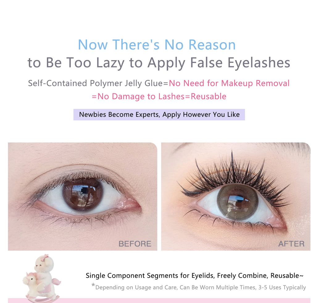 FLORTTE I Am Super Beauty Glue-Free False Lashes 1 Pair #N03 Natural Idol