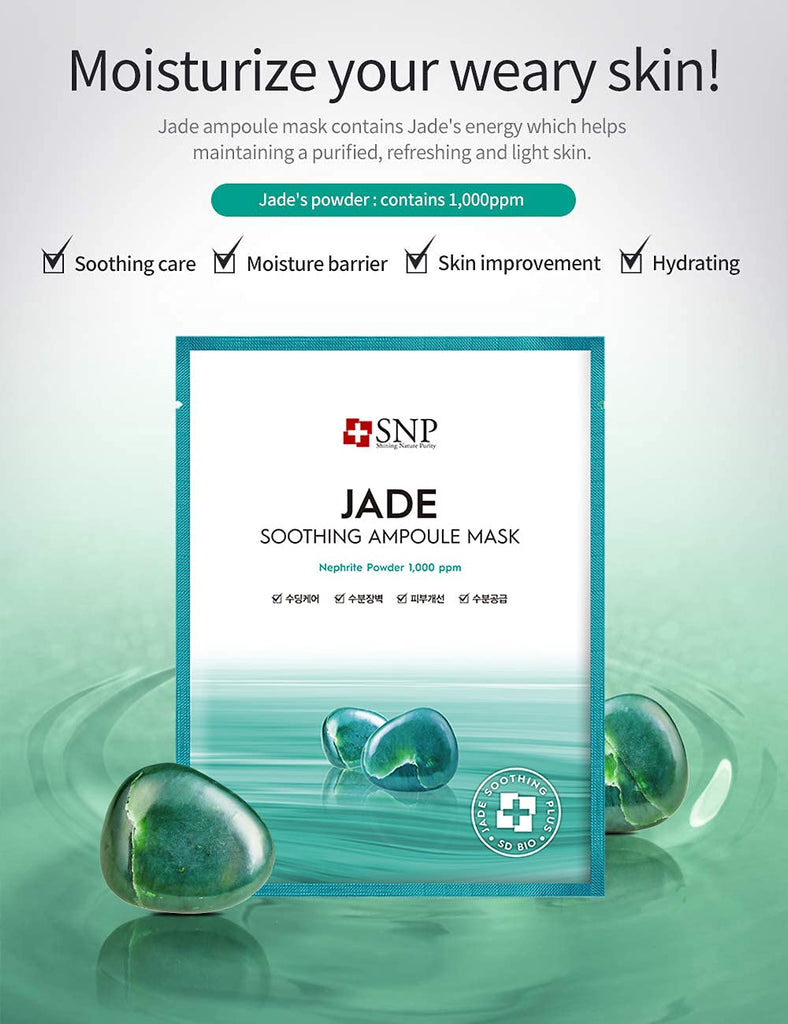SNP Jade Soothing Ampoule Mask ver.6 10pcs