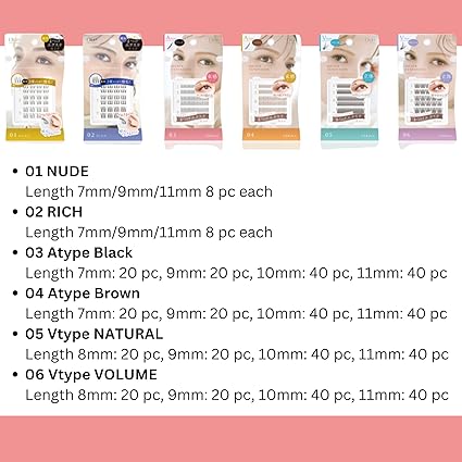 D-UP Quick Extension False Eyelashes #03 A Type 120Pcs