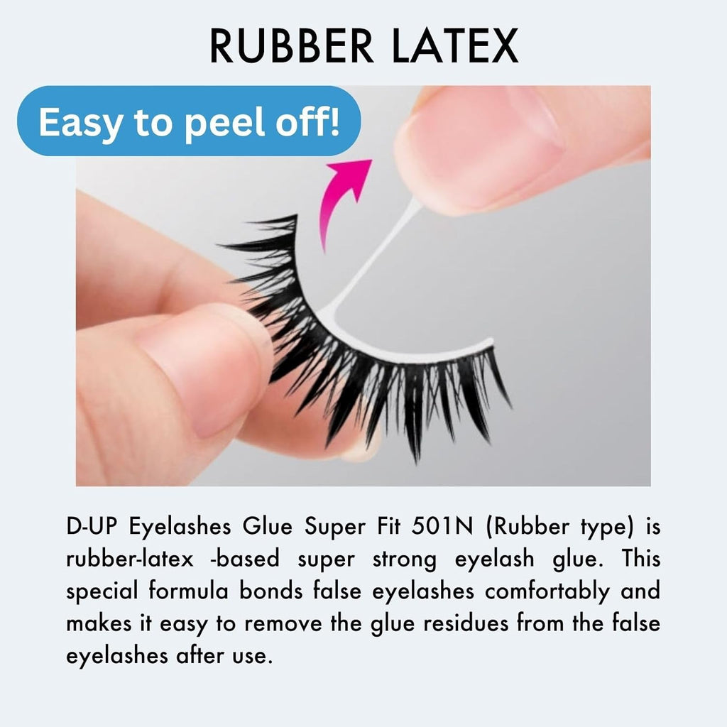 D-UP Fixer EX 501 Eyelash Fixer & Perfect Tweezer - Rubber Type 5ml