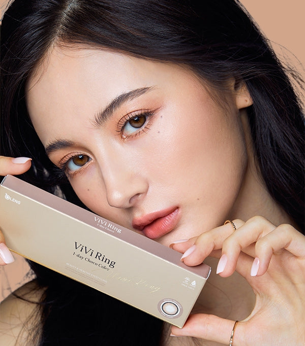 OLENS Daily Contact Lenses #Vivi Ring Choco 20pcs