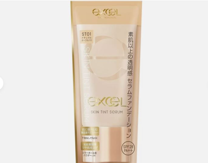 EXCEL Skin Tint Serum 35g ST01 Natural Ocher 10 Foundation SPF28・PA++