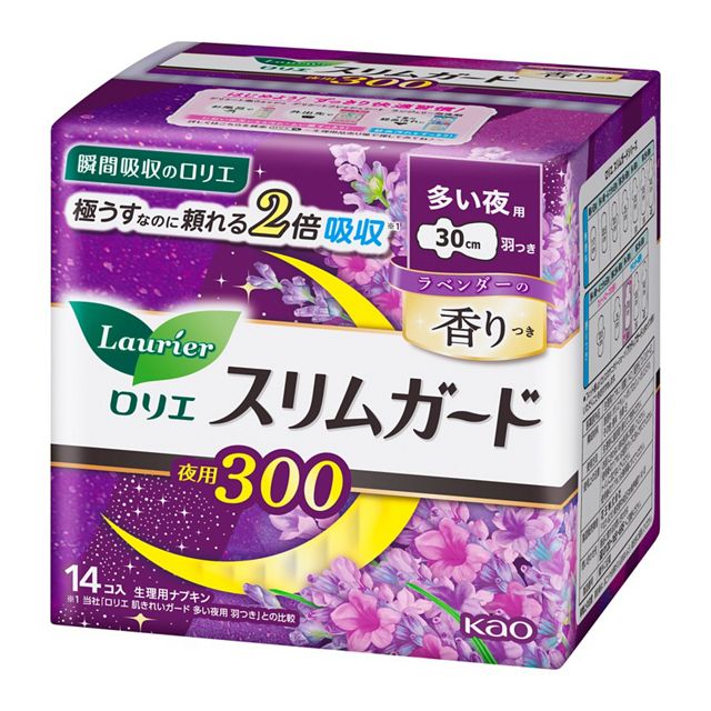 花王 Laurier Anitary Slim Guard 薰衣草香氛夜间使用 300 14 件