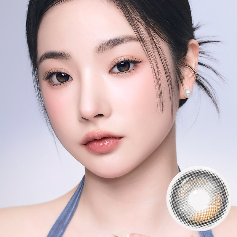 I-SHA 1 Day Contact Lenses #Oriana Edge Plus Shade Gray 10Pcs