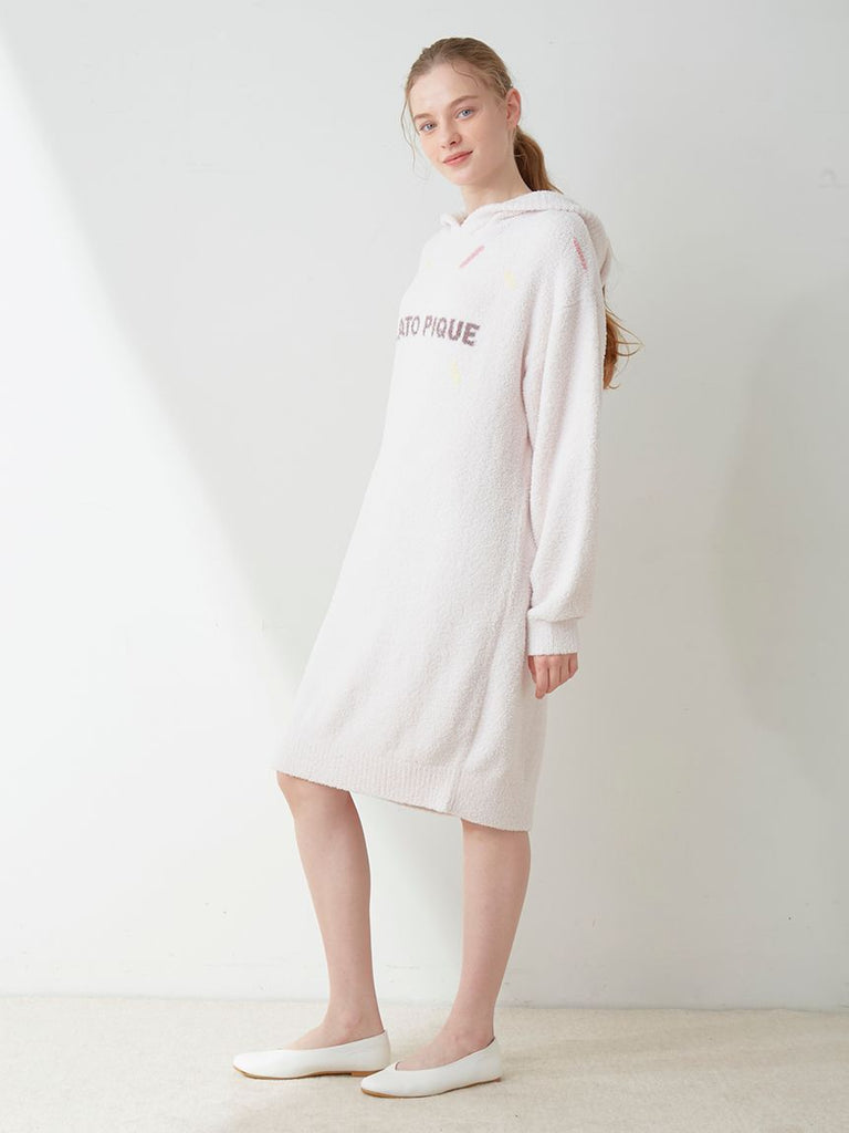 GELATO PIQUE Baby Moco Ice Cream Jacquard Hooded Dress #Pink