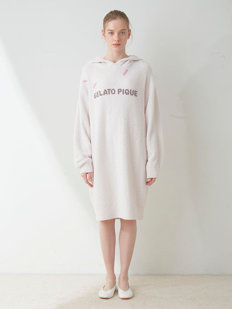 GELATO PIQUE Baby Moco Ice Cream Jacquard Hooded Dress #Pink