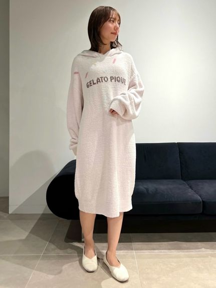 GELATO PIQUE Baby Moco Ice Cream Jacquard Hooded Dress #Pink