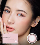 OLENS 1 个月隐形眼镜 #ViVi 环粉色 1 盒/2 片