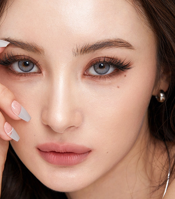 OLENS One Month Contact Lenses #Nella Ash Gray 2pcs