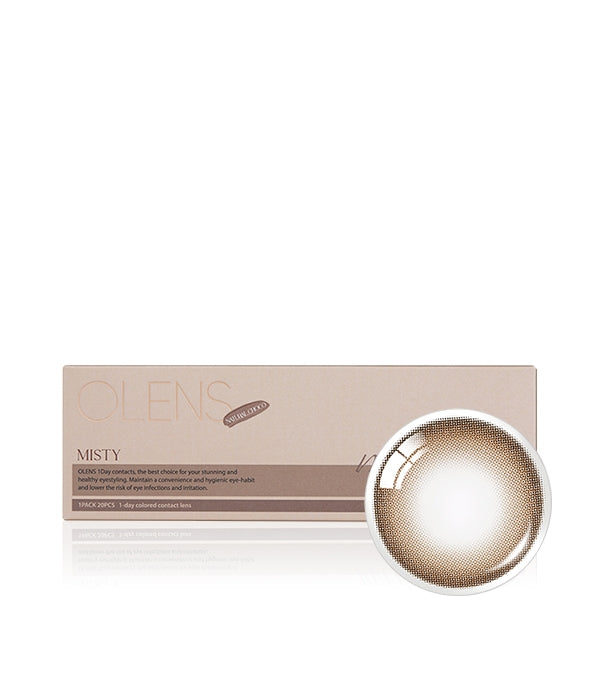 OLENS 日常隐形眼镜 #Misty Gold 薄荷色 20 片
