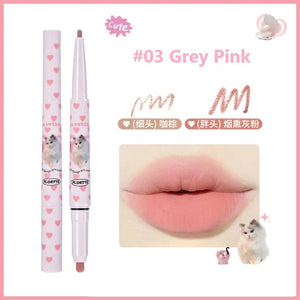 FLORTTE  2 In 1 Matte Lip Liner 03 Ash Purple