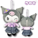 HATAYAMA SHOUJI SANRIO Collab Uniform Plush Keychain Large Kuromi