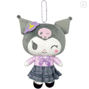 HATAYAMA SHOUJI SANRIO Collab Uniform Plush Keychain Large Kuromi