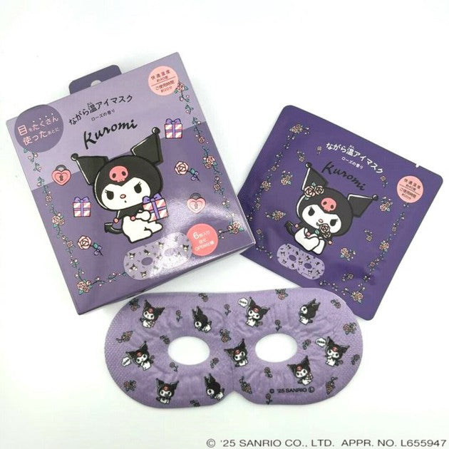 KOYODO x SANRIO Collab Steam Eye Mask Kuromi 3 Pcs