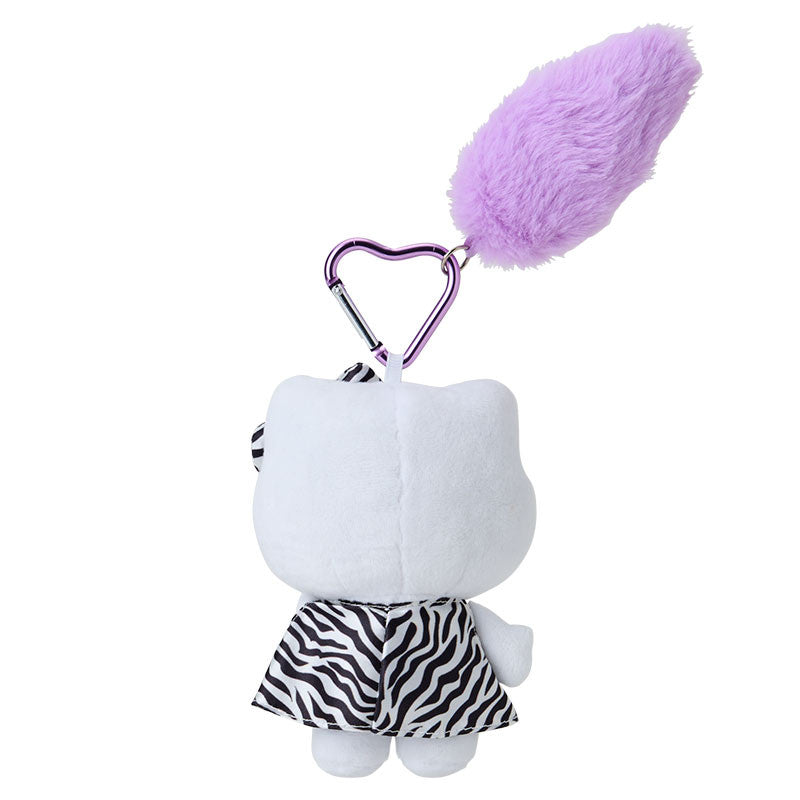 SANRIO Hello Kitty Tail Charm Mascot Key Holder Leopard (Purple)