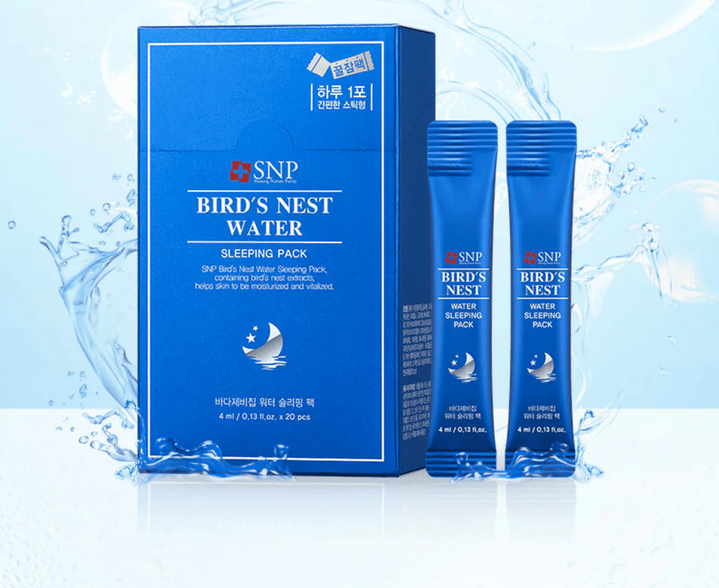 SNP Bird'S Nest Water Sleeping Pack - Moisturizing 4ml x 20