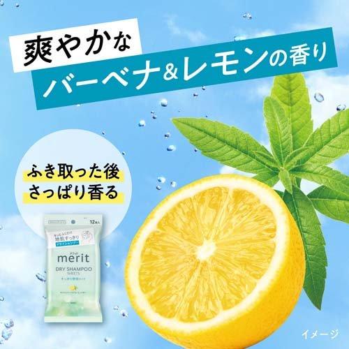 KAO Merit Hair Dry Shampoo Sheet 12Pcs