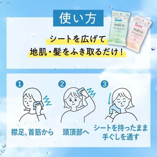 KAO Merit Hair Dry Shampoo Sheet 12Pcs