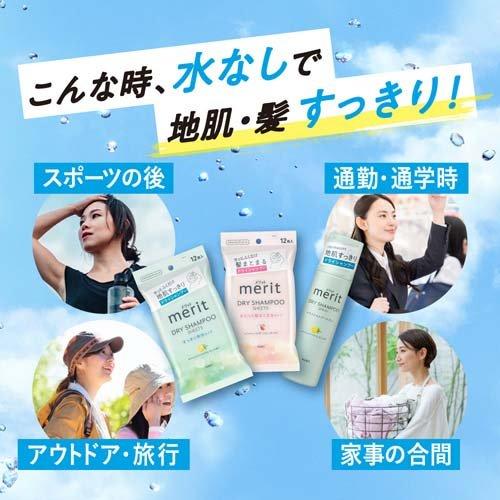 KAO Merit Hair Dry Shampoo Sheet 12Pcs