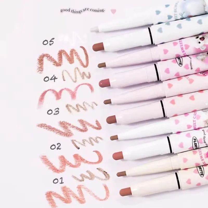 FLORTTE 2 In 1 Matte Lip Liner 05 Pink Brown