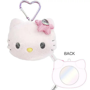 SANRIO Big Head Hello Kitty Heart Mirror Charm Pink 1Pc