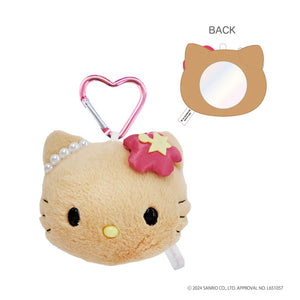 SANRIO Big Head Hello Kitty Heart Mirror Charm Tanned Face 1Pc