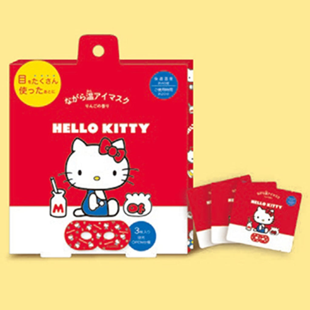 KOYODO x SANRIO Collab Steam Eye Mask Hello Kitty 3Pcs