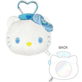 SANRIO Big Head Hello Kitty Heart Mirror Charm Blue 1Pc