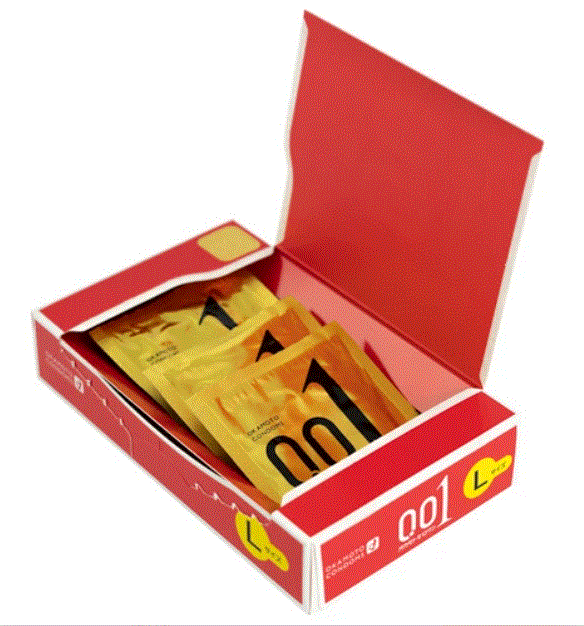 冈本避孕套 零一 001 避孕套 超薄 0.01 毫米 大号 3 枚