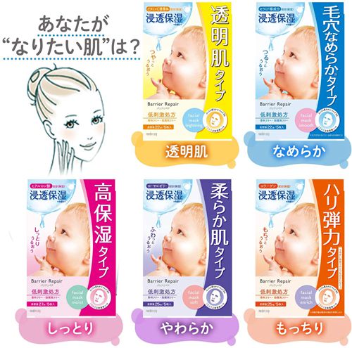 MANDOM Barrier Repair Facial Mask Smooth 1pc