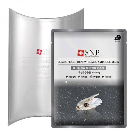 SNP Black Pearl Renew Ampoule Mask 10 Sheets