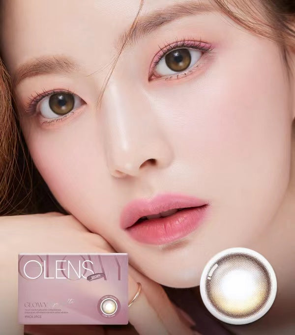 OLENS 1 个月隐形眼镜 #Glowy Brown