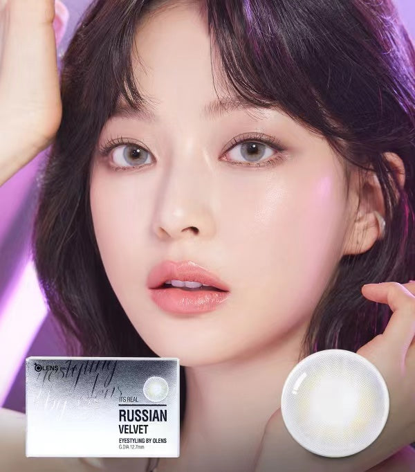 OLENS 1 个月隐形眼镜 #俄罗斯天鹅绒灰色