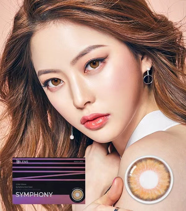 OLENS 1 个月隐形眼镜 #Symphony 3CON 淡褐色
