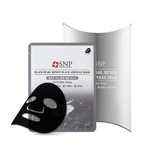 SNP Black Pearl Renew Ampoule Mask 10 Sheets