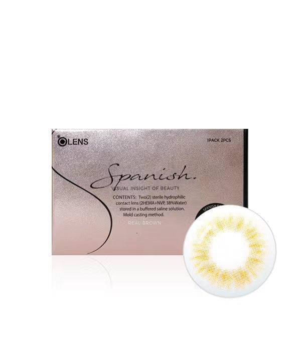 OLENS One Month Contact Lenses #Spanish Real Brown
