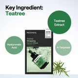 MEDIHEAL Teatree Wrapping Serum Face Mask For Trouble Calming 10pcs